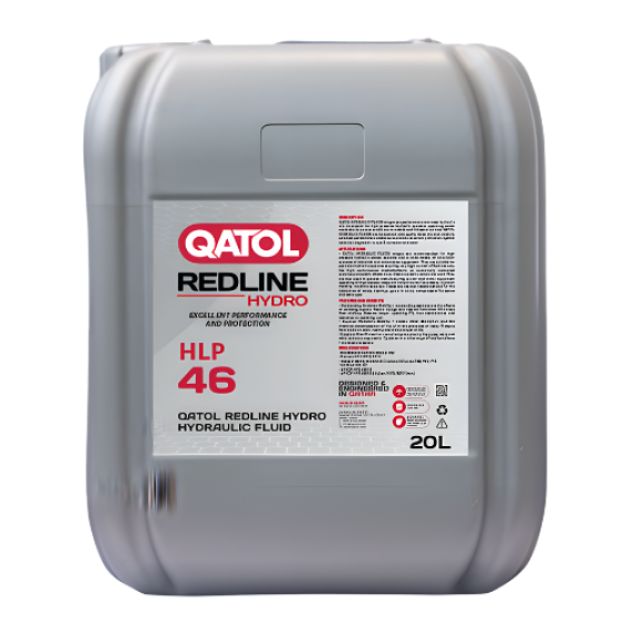 QATOL REDLINE Hyundai Komatsu Caterpillar Hitachi Volvo HYDRO HYDRAULIC FLUID (HLP) 46 20L